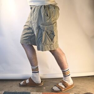 Polo Ralph Lauren Mens 36 Cargo Shorts Khaki 100% Cotton Classic Fit Heavyweight